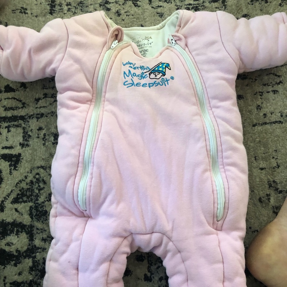 Magic Merlin sleep suit, pink